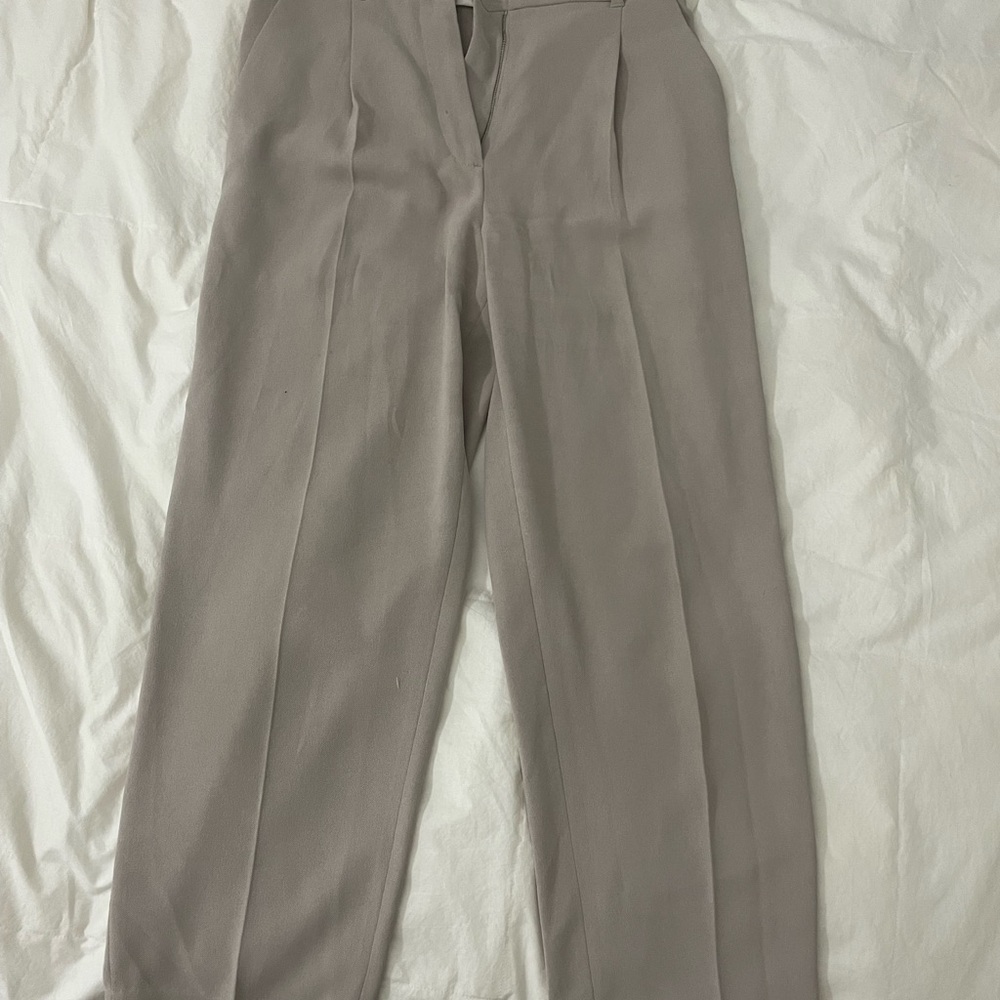 Chic Taupe High-Waisted Trousers